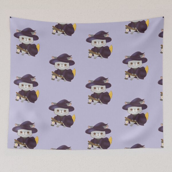Item preview, Little Pomchi Witch Flying on a Broom    designed and sold by Amy Caves.