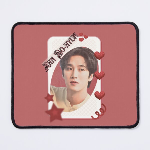 Item preview, Ahn Bo-hyun (안보현)  Kpop Solo Artist Card Red Aesthetic Collage Design designed and sold by AJUNICE STUDIO.