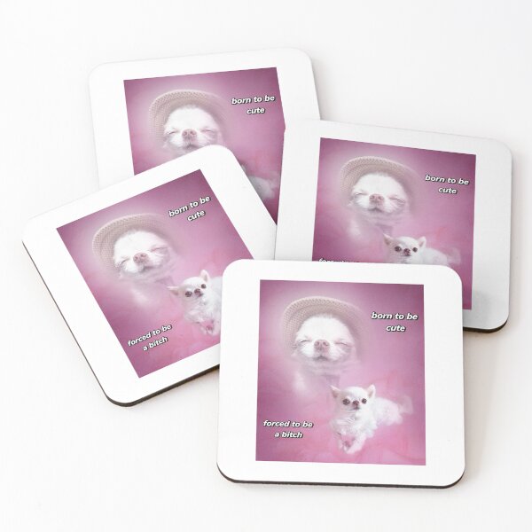 Item preview, Cute animal chihuahua pink bitch meme girly glitter designed and sold by loveleia.