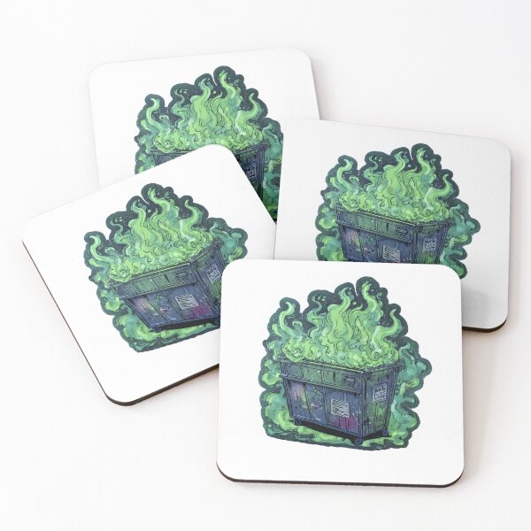 Item preview, Radioactive Dumpster Fire Sticker – Toxic Green Flames Meme Decal designed and sold by Line Designs By Duck.