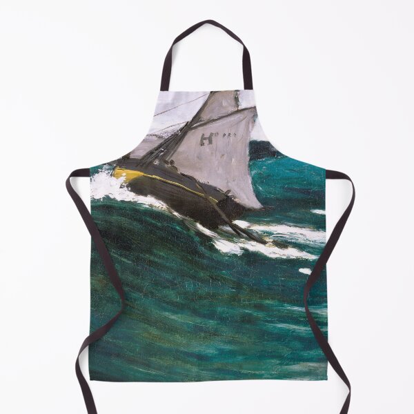 Item preview, The Green Wave 1866 nautical maritime sailboat seascape painting print by Claude Monet designed and sold by Jéanpaul Ferro.