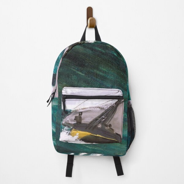 Item preview, The Green Wave 1866 nautical maritime sailboat seascape painting print by Claude Monet designed and sold by Jéanpaul Ferro.