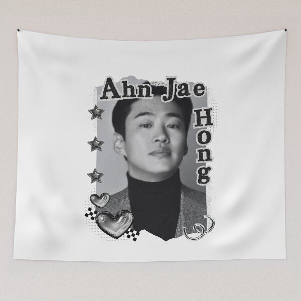 Item preview, Ahn Jae-hong (안재홍) Kpop Solo Artist Black and White Collage Digital Art Portrait designed and sold by AJUNICE STUDIO.