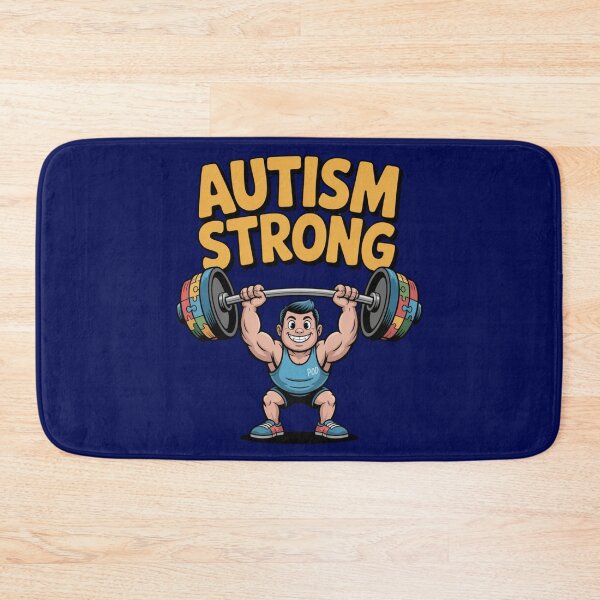 Item preview, Autism Strong – Puzzle Barbell Design designed and sold by GENX-AUTISM-DAD.