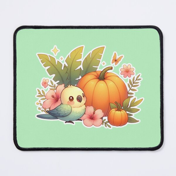 Item preview, Autumn Pumpkin Parrot – Cute Tropical Fall Bird Illustration designed and sold by Sugar Wisdom .