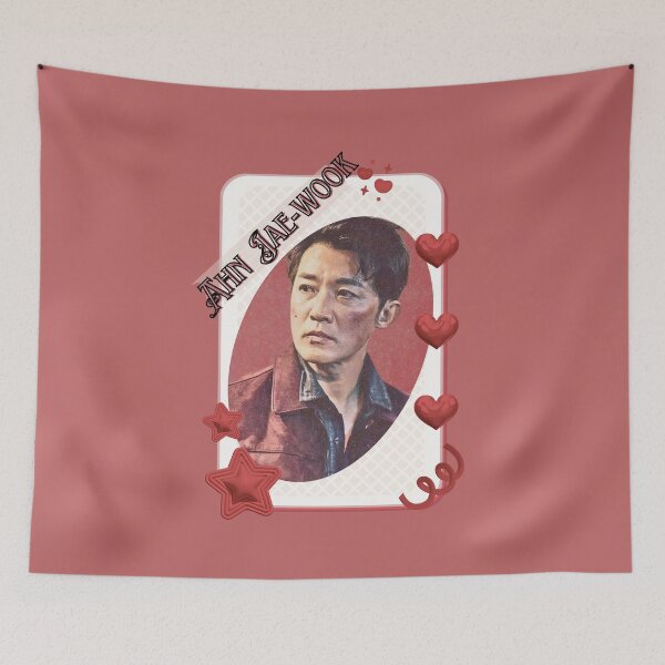 Item preview, Ahn Jae-wook (안재욱) Kpop Solo Artist Card Red Aesthetic Collage Design designed and sold by AJUNICE STUDIO.
