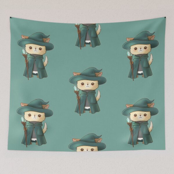 Item preview, Pomchi Wizard with Magical Staff designed and sold by Amy Caves.