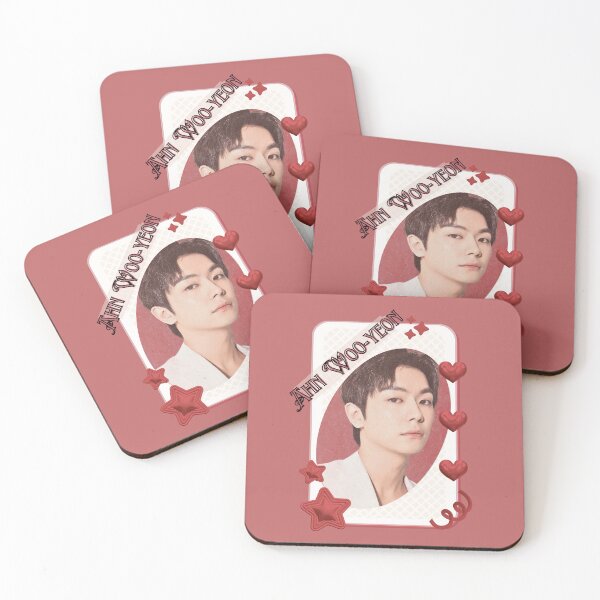 Item preview, Ahn Woo-yeon (안우연) Kpop Solo Artist Card Red Aesthetic Collage Design designed and sold by AJUNICE STUDIO.