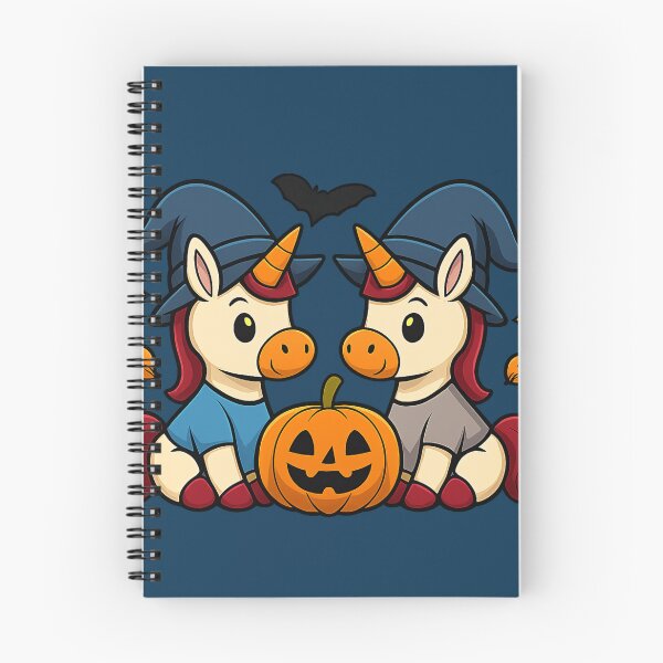 Item preview, Twin Unicorns – Cute & Cozy Halloween. Licornes Jumelles – Halloween Doux et Stylé designed and sold by Drawingshirts.