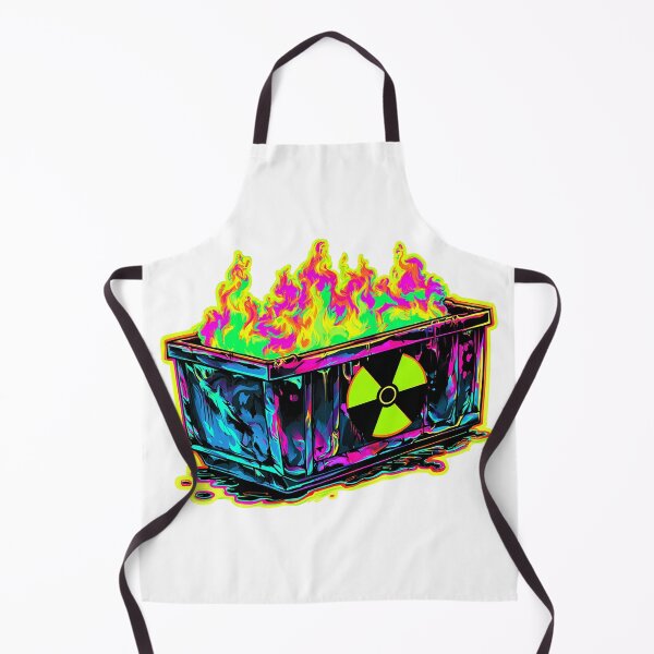 Item preview, Neon Radioactive Dumpster Fire Sticker – Toxic Meme Chaos Decal designed and sold by Line Designs By Duck.