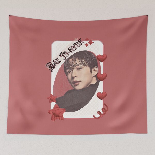 Item preview, Bae In-hyuk (배인혁) Kpop Solo Artist Card Red Aesthetic Collage Design designed and sold by AJUNICE STUDIO.