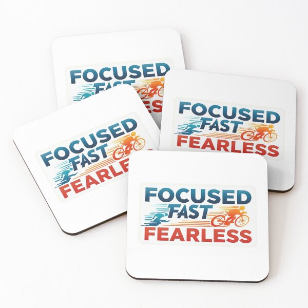 Item preview, FOCUSED, FAST, FEARLESS – Triathlon Motivation Sticker designed and sold by Triathlongram.