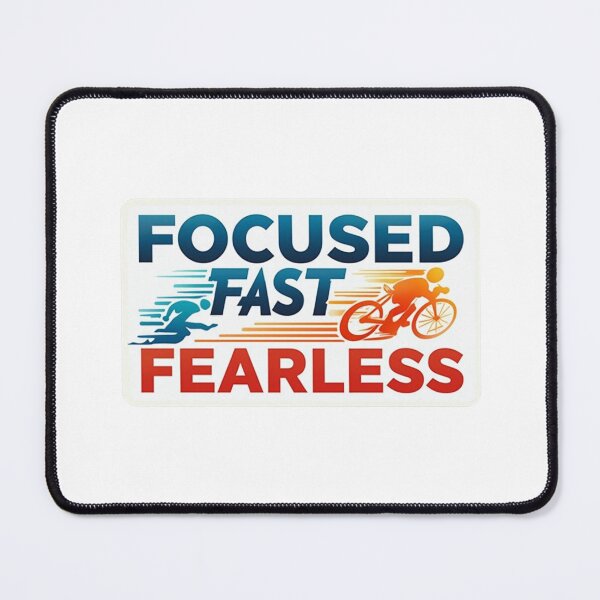 Item preview, FOCUSED, FAST, FEARLESS – Triathlon Motivation Sticker designed and sold by Triathlongram.
