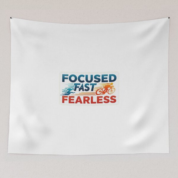 Item preview, FOCUSED, FAST, FEARLESS – Triathlon Motivation Sticker designed and sold by Triathlongram.