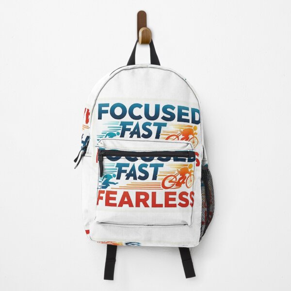 Item preview, FOCUSED, FAST, FEARLESS – Triathlon Motivation Sticker designed and sold by Triathlongram.