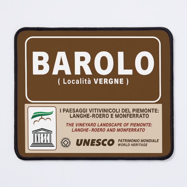 Item preview, Barolo, Italy Road Sign and UNESCO Sign designed and sold by travelwitheric.