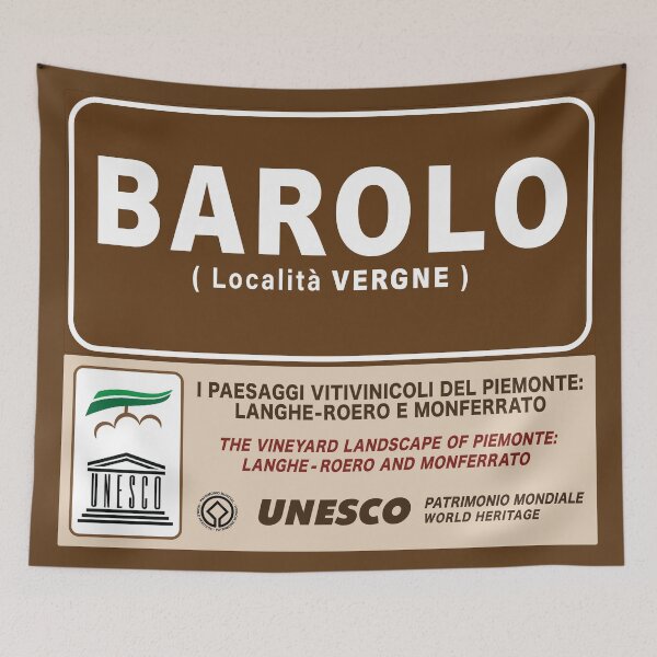 Item preview, Barolo, Italy Road Sign and UNESCO Sign designed and sold by travelwitheric.