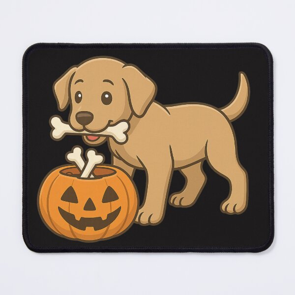 Item preview, Halloween Pup with Bones and Pumpkin Pal designed and sold by Pawsomeprints59.