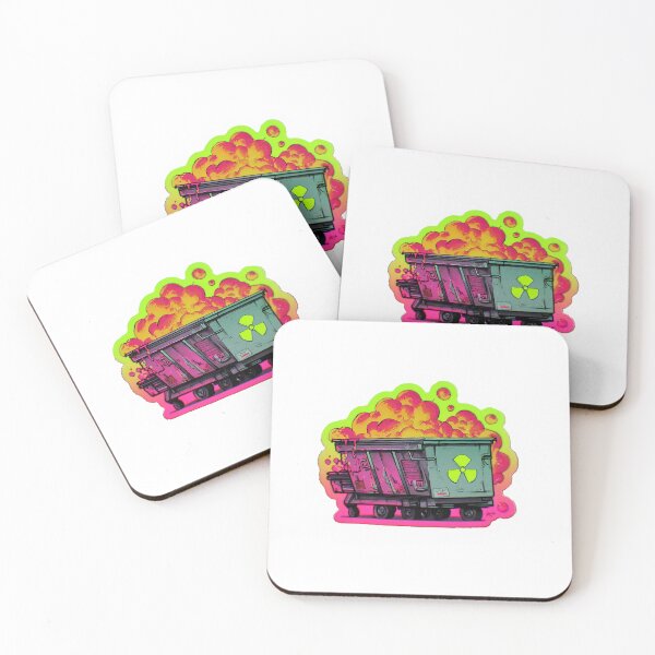 Item preview, Explosive Neon Radioactive Dumpster Fire Sticker – Toxic Chaos Meme Decal designed and sold by Line Designs By Duck.