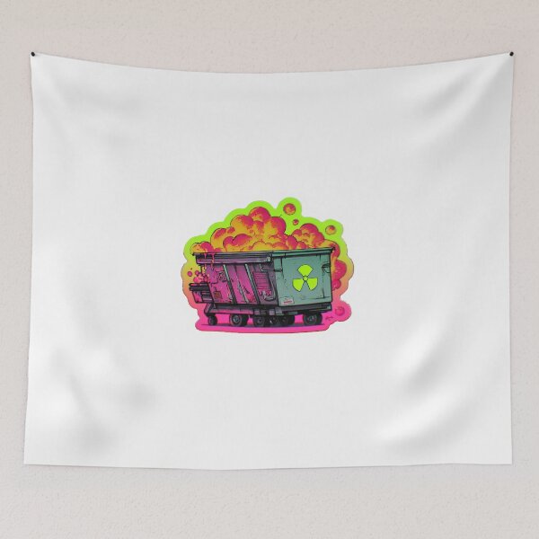 Item preview, Explosive Neon Radioactive Dumpster Fire Sticker – Toxic Chaos Meme Decal designed and sold by Line Designs By Duck.