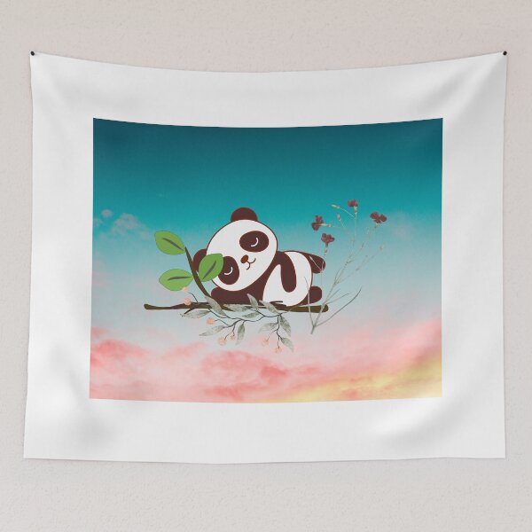 Item preview, Cute Sleeping Panda on Branch | Dreamy Night Sky Aesthetic designed and sold by Rody222.