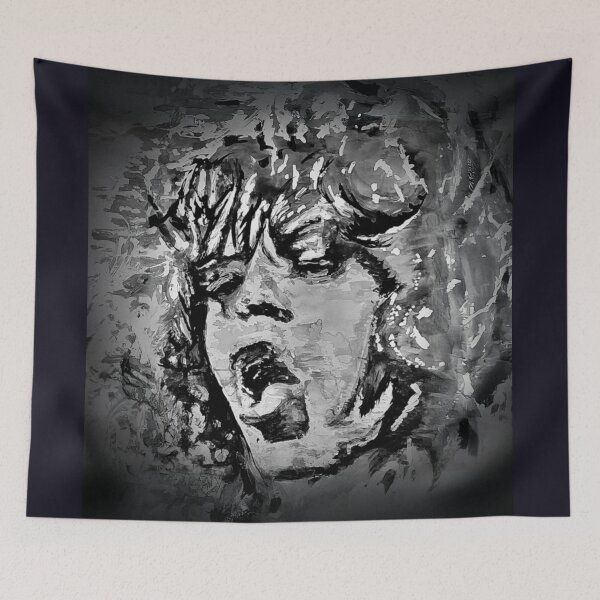 Item preview, Mick Jagger, in black and white. Those lips designed and sold by Art by Fruitcake.