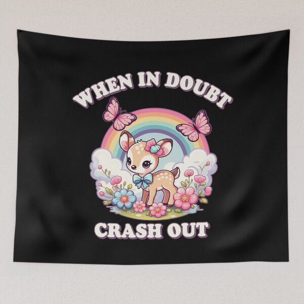 Item preview, Funny When In Doubt Crash Out Meme designed and sold by elderberry.