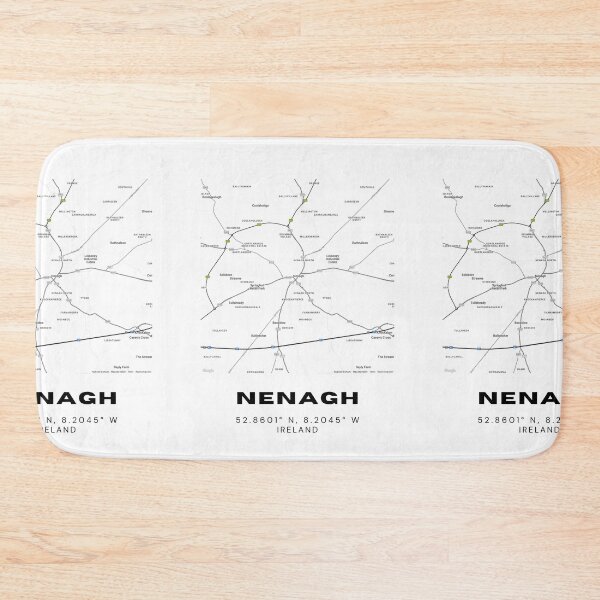 Item preview, Nenagh Ireland Map Poster | Minimalist Town Print designed and sold by RM-Journey.