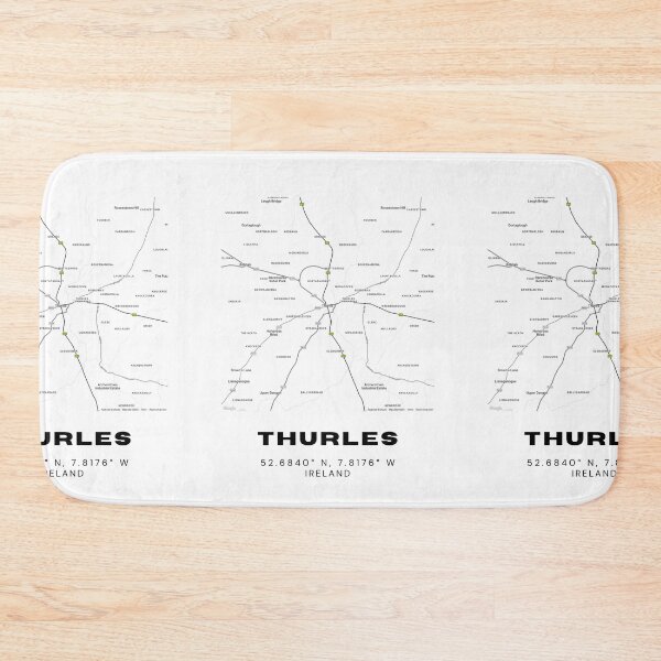 Item preview, Thurles Ireland Map Poster | Minimalist Tipperary Town Print designed and sold by RM-Journey.