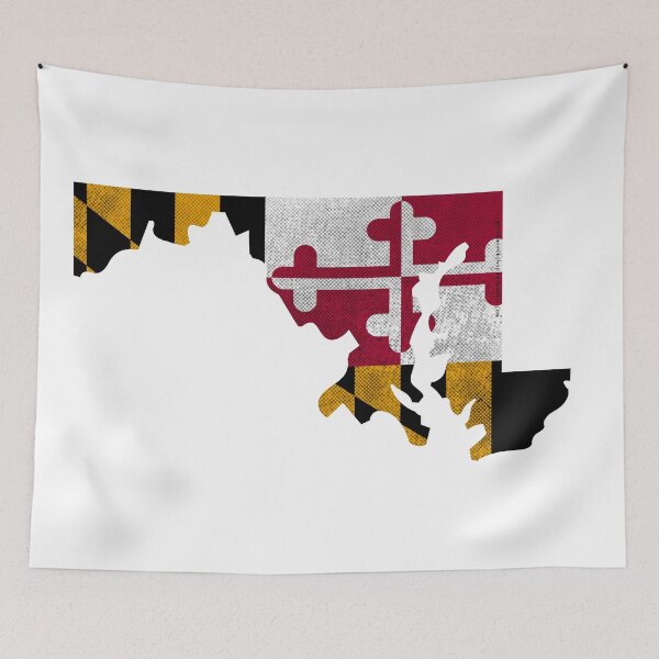 Item preview, Maryland State Outline Flag, Horizontal designed and sold by merlinmerchshop.