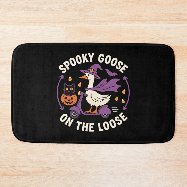 Item preview, Cute cat pumpkin Halloween Goose with Lantern Riding Scooter – Kids Spooky Witch Costume Design designed and sold by DrawHandArt.