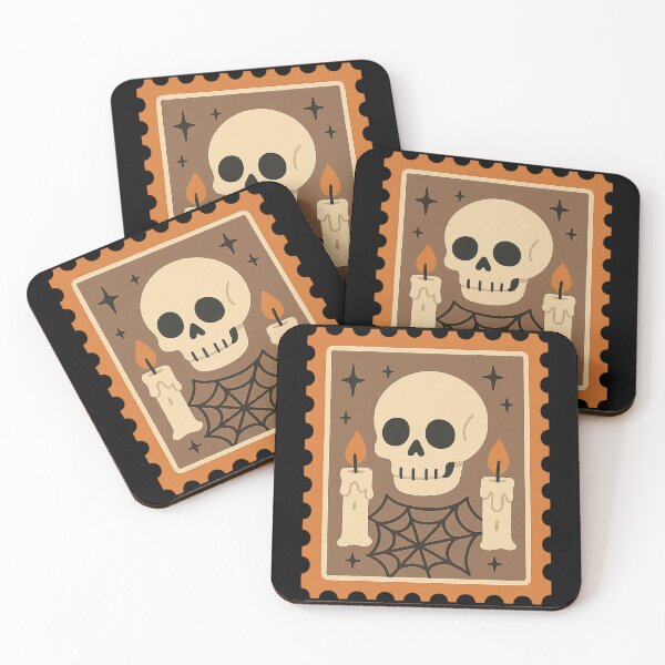 Item preview, Skull & Candles Halloween Cartoon Stamp designed and sold by Sturdust.