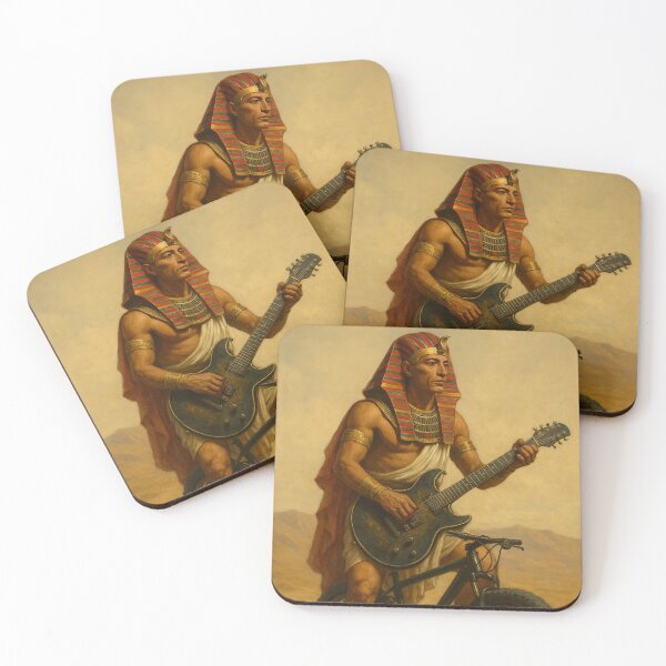 Item preview, Pharaoh on a Bike with Guitar – Desert Rock Vibes designed and sold by Queen Cleopatra.