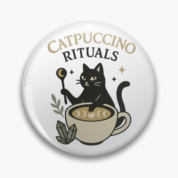 Item preview, Catpuccino Rituals Shirt – Witchy Coffee Cat Tee designed and sold by PurfectAttitude.