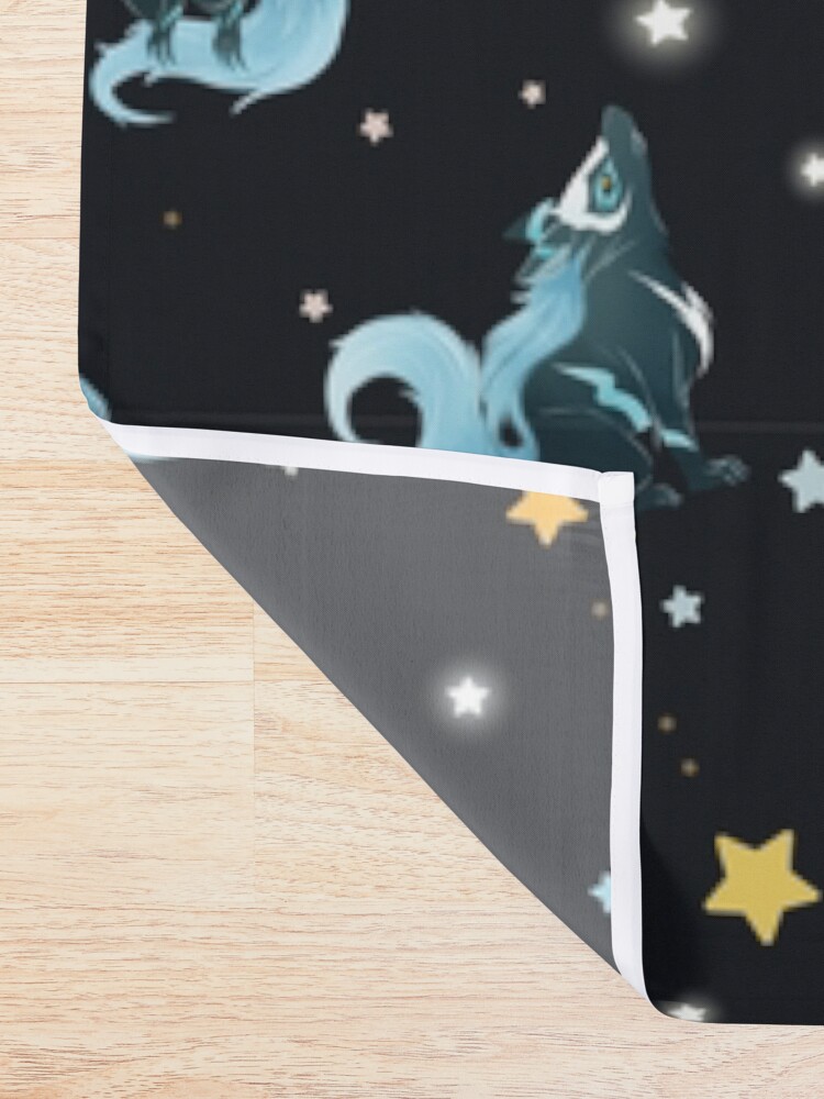 Alternate view of Cosmic Wolf Shower Curtain