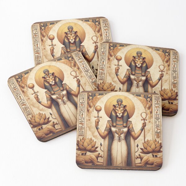 Item preview, Sekhmet Lioness Goddess of Egypt | Fierce Divine Warrior | Mythology Spiritual Artwork designed and sold by AnalajiaDesigns.