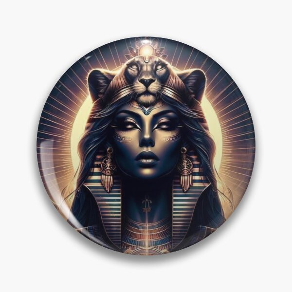 Item preview, Sekhmet Goddess of War and Protection | Egyptian Mythology Divine Artwork designed and sold by AnalajiaDesigns.