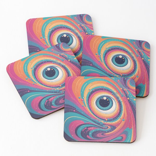 Item preview, Psychedelic Cosmic Eye – Abstract Space Art with Vibrant Colors designed and sold by Artegil89.
