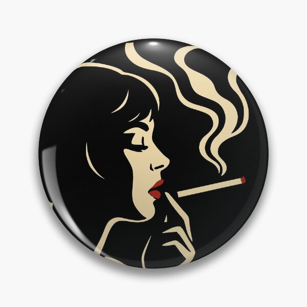 Item preview, Retro Pop Art Woman Smoking – Bold Side Profile Illustration designed and sold by Spark2Seduction.