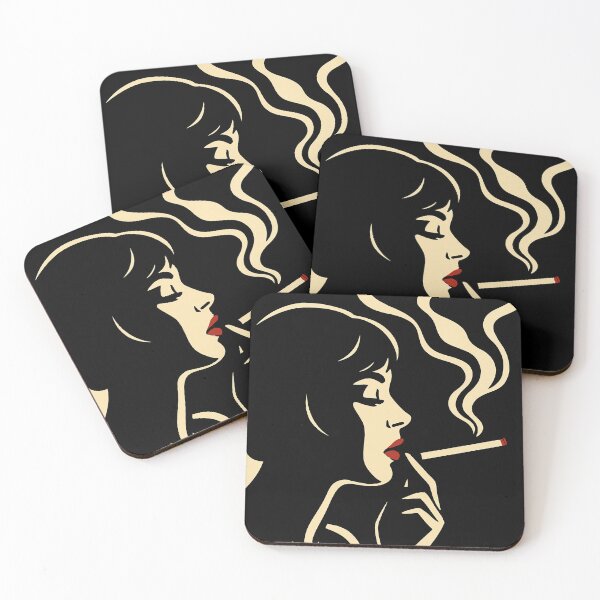 Item preview, Retro Pop Art Woman Smoking – Bold Side Profile Illustration designed and sold by Spark2Seduction.