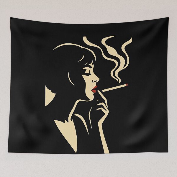 Item preview, Retro Pop Art Woman Smoking – Bold Side Profile Illustration designed and sold by Spark2Seduction.