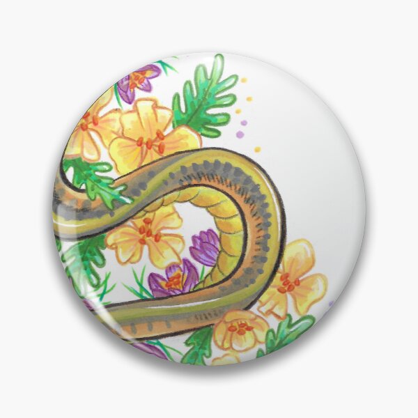Item preview, Garter Snake and Flowers designed and sold by Nicholdesigns.