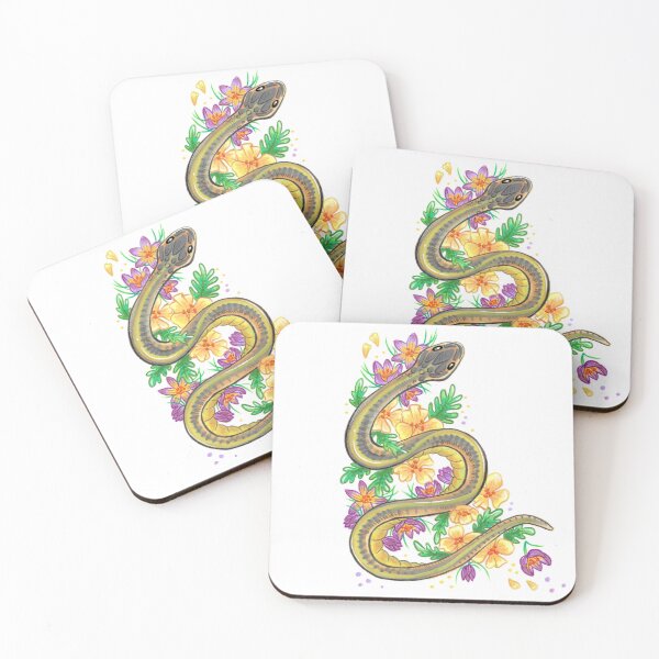 Item preview, Garter Snake and Flowers designed and sold by Nicholdesigns.