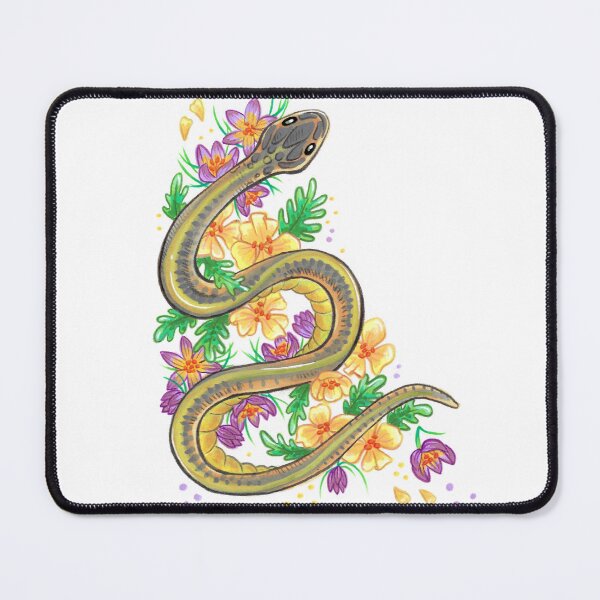 Item preview, Garter Snake and Flowers designed and sold by Nicholdesigns.