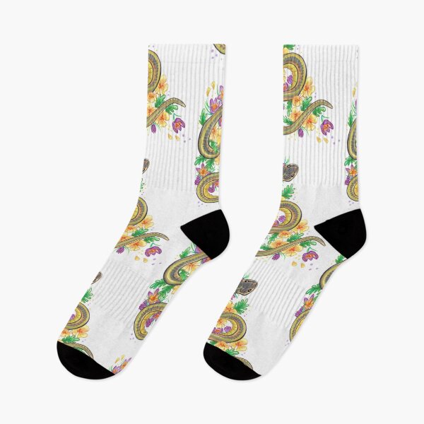 Item preview, Garter Snake and Flowers designed and sold by Nicholdesigns.