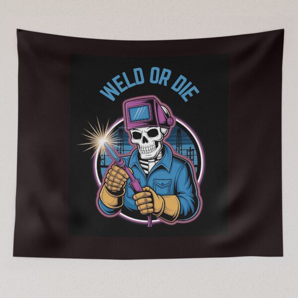 Item preview, Weld or Die – Skeleton Welder Skull Design designed and sold by LunaSpellStudio.