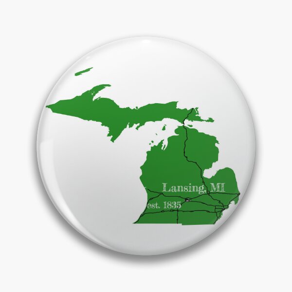 Item preview, Lansing, MI [Green] designed and sold by PhilbonianDezin.