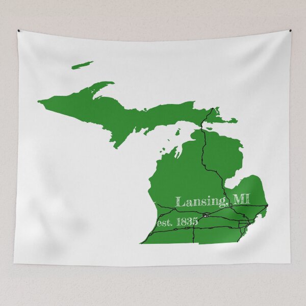 Item preview, Lansing, MI [Green] designed and sold by PhilbonianDezin.