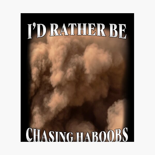 Item preview, I’d Rather Be Chasing Haboobs Funny Storm Humor designed and sold by elderberry.