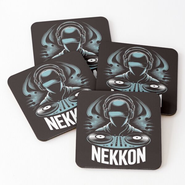 Item preview, DJ NEKKON Music Design – Cool Turntable & Headphones Illustration for EDM, Hip Hop, and Party Lovers designed and sold by dortmond.